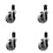 Service Caster 4'' Semi Steel Wheel Swivel 1-5/8'' Expanding Stem Caster Set, 4PK SCC-EX20S414-SSS-158-4 - alternate 1